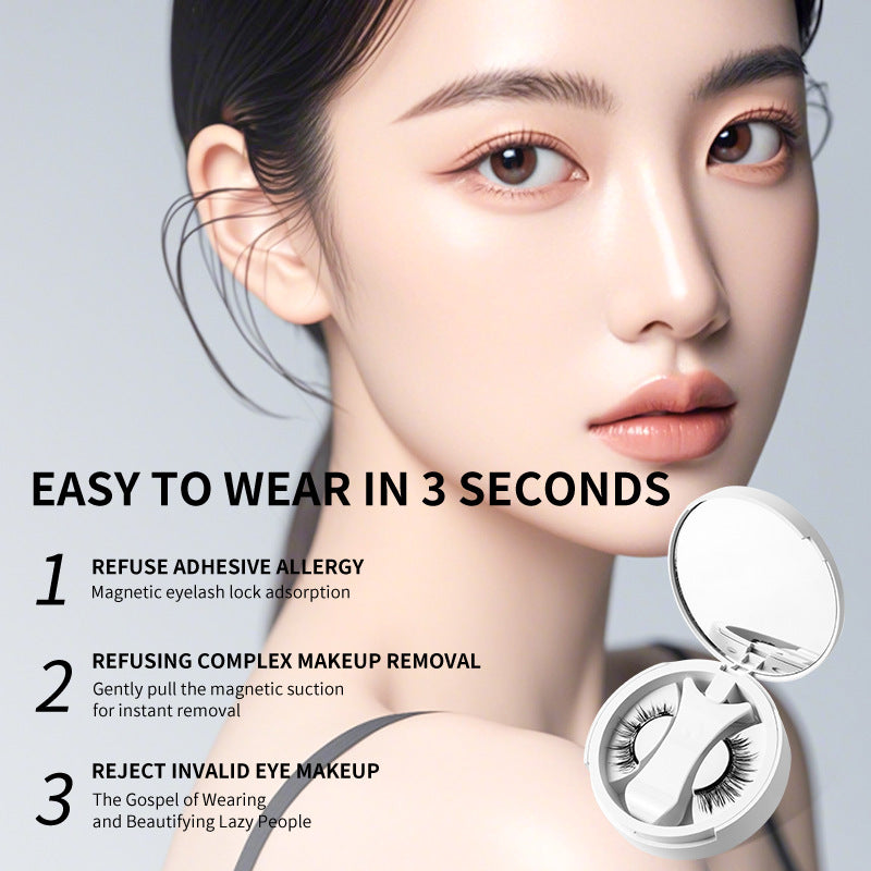 Magnetic False Eyelashes Set with Applicator