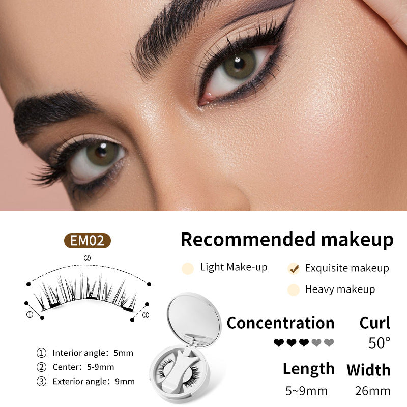 Magnetic False Eyelashes Set with Applicator